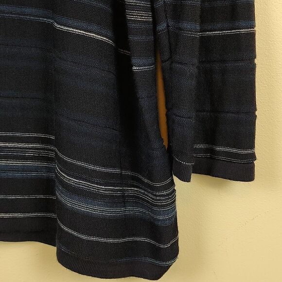 Lauren Ralph Lauren Mixed Stripe Long Sleeve Textured Knit Tunic Sweater Top - Picture 4 of 11